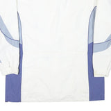 COLUMBIA Womens White & Light Blue Outdoor Jacket M Polyester Plain Zip Casual