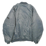 BARESI AIR FORCE Mens Blue & Yellow Reversible Bomber Jacket XL Nylon Plain Zip