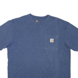 CARHARTT Mens Blue Pocket T-Shirt M Short Sleeve Crew Neck Cotton Blend