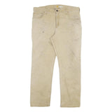CARHARTT Mens Cotton Blend Beige Relaxed Fit Straight Leg Trousers W36 L30