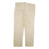 CARHARTT Mens Cotton Blend Beige Relaxed Fit Straight Leg Trousers W36 L30