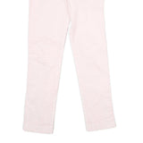 DIESEL Womens Cotton Blend Pink Regular Straight Trousers W27 L29 Stylish Zip