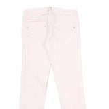 DIESEL Womens Cotton Blend Pink Regular Straight Trousers W27 L29 Stylish Zip