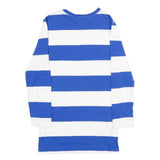 RALPH LAUREN SPORT Womens Blue & White Striped T-Shirt S Long Sleeve Crew Neck