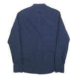 DIESEL Mens Blue Cotton Blend Grandad Collar Shirt M Classic Button Down