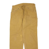 DICKIES Mens Cotton Blend Brown Regular Straight Trousers W32 L32 Workwear