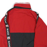 KARL KANI Mens Red Black Colourblock Sport Track Jacket S Polyester Blend Zip