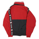 KARL KANI Mens Red Black Colourblock Sport Track Jacket S Polyester Blend Zip