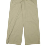DICKIES Womens Cotton Blend Beige Relaxed Wide-Leg Trousers W27 L32 Workwear