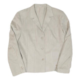 GLORE VALCANA Womens Cream Button Jacket M Polyester Blend Plain Stylish Comfort