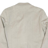 GLORE VALCANA Womens Cream Button Jacket M Polyester Blend Plain Stylish Comfort