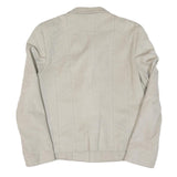 GLORE VALCANA Womens Cream Button Jacket M Polyester Blend Plain Stylish Comfort