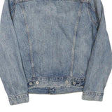 LEVI'S Mens Blue Denim Jacket S Cotton Blend Button Closure Classic Fit Casual
