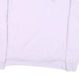 FILA Womens White Cotton Blend Crew Neck L Sweatshirt Minimal Logo Casual