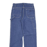 DICKIES Mens Blue Regular Fit Denim Jeans W28 L30 Workwear Utility Pocket Zip