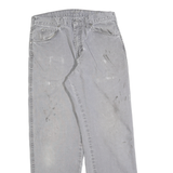 DICKIES Mens Regular Fit Grey Cotton Blend Denim Jeans W32 L30 Workwear Zip