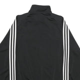 ADIDAS Mens Black & White Track Jacket M Polyester Zip Plain Sport Casual