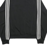 ADIDAS Mens Black & White Track Jacket M Polyester Zip Plain Sport Casual