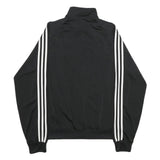ADIDAS Mens Black & White Track Jacket M Polyester Zip Plain Sport Casual