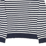 NAUTICA Mens Navy & White Striped Patterned Crew Neck Jumper Cotton Blend M
