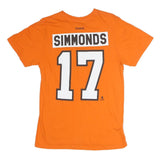 REEBOK Mens Orange NHL Hockey Shirt M Short Sleeve Crew Neck Simmonds 17