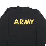 Mens Black & Yellow Modern L Long Sleeve Crew Neck ARMY Print Top