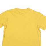 THE NORTH FACE Mens Yellow L T-Shirt Short Sleeve Crew Neck Cotton Blend Graphic