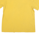 THE NORTH FACE Mens Yellow L T-Shirt Short Sleeve Crew Neck Cotton Blend Graphic