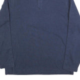 CALVIN KLEIN Mens Blue 1/4 Zip L Cotton Blend Sweatshirt Pullover