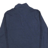 CALVIN KLEIN Mens Blue 1/4 Zip L Cotton Blend Sweatshirt Pullover