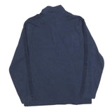 CALVIN KLEIN Mens Blue 1/4 Zip L Cotton Blend Sweatshirt Pullover