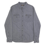 LEE Mens Grey Shirt XL Cotton Classic Long Sleeve Button Pocket