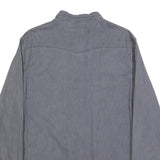 LEE Mens Grey Shirt XL Cotton Classic Long Sleeve Button Pocket