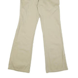 DICKIES Womens Regular Beige Cotton Blend Zip Trousers W32 L32 Classic Straight