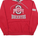 COLOSSEUM Mens Red Ohio State Buckeyes Pullover Hoodie M Cotton Blend