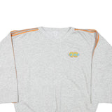 Mens Grey Sweatshirt I.A.W.A V-Neck L Casual Cotton Blend Pullover