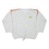 Mens Grey Sweatshirt I.A.W.A V-Neck L Casual Cotton Blend Pullover