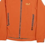 JACK WOLFSKIN Womens Orange Softshell Jacket UK 12 Polyester Blend Zip Outdoor