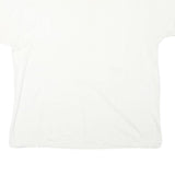 HANES Mens White Plain T-Shirt XL Short Sleeve Crew Neck Basic Casual Top
