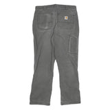 CARHARTT Mens Cotton Blend Grey Relaxed Straight Trousers W32 L29 Workwear