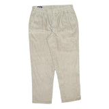 Mens Beige Cotton Blend Regular Fit Straight Trousers W32 L28 Casual Classic