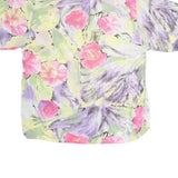 GABIS PARIS Mens Yellow & Pink Floral Print Cotton Blend Shirt Short Sleeve L