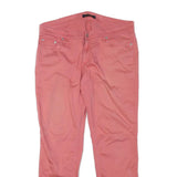 LEVI'S Womens Cotton Blend Pink Slim Straight Trousers W37 L30 Stylish