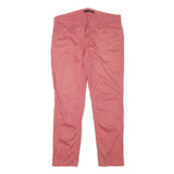 LEVI'S Womens Cotton Blend Pink Slim Straight Trousers W37 L30 Stylish