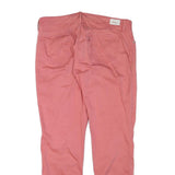 LEVI'S Womens Cotton Blend Pink Slim Straight Trousers W37 L30 Stylish