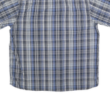DICKIES Mens Blue & White Check Shirt L Cotton Casual Button Up Workwear