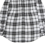AMERICAN EAGLE Womens Black & White Plaid Cotton Shirt S Casual Check Button-Up