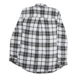 AMERICAN EAGLE Womens Black & White Plaid Cotton Shirt S Casual Check Button-Up