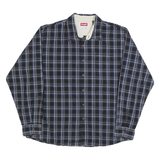 WRANGLER Mens Blue & White Plaid Shirt XL Cotton Blend Comfortable Casual Fit
