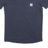 CARHARTT Mens Navy Blue Workwear T-Shirt S Short Sleeve Crew Neck Pocket